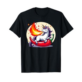 Fire-Breathing Unicorn Chili Ride T-Shirt
