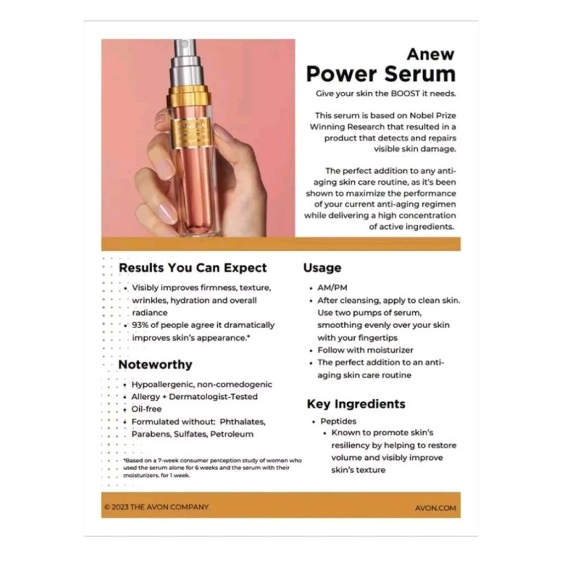 AVON ANEW POWER SERUM 1 FL OZ FULL SIZE Sealed