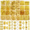 Tuefuzy 280 Pcs Gold Hair Jewelry Braid, Hair Accessory, Hair