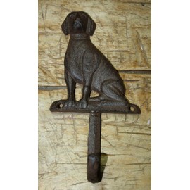 3 Dog Coat Hooks - Cast Iron Antique Style Towel Rack Durable Decorative Vintage Lab Retriever Decor