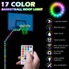 W WHEEL UP Basketball Hoop Lights Waterproof Remote Control Basketball
