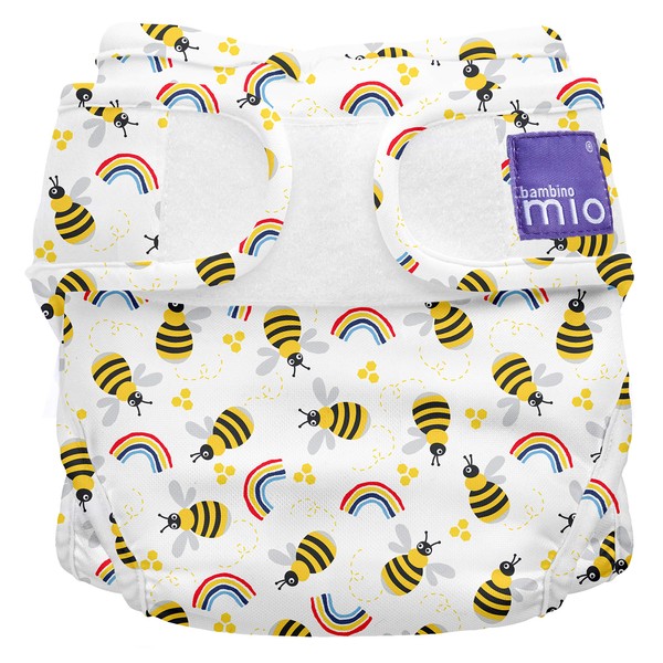 Bambino Mio, mioduo reusable nappy cover, honeybee hive, size 1 (<9kgs)