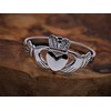 BJC® Sterling Silver Ladies Dress Claddagh Ring Size G -