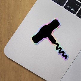 Holographic Decal Stickers of Wine Quote Premium Waterproof Vinyl Decal Stickers for Laptop Phone Accessory Helmet Car Window Mug Tuber Cup Door Wall Decoration ANDVER3d3101bHO