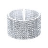 Clearine Women's Wedding Bridal Disco Ball Inspired Crystal Open Stretch