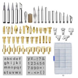 Replacement Soldering Iron Tip Burning Stamp for Wood, Soldering Tips and Stencils for Embossing, Wood Burning Soldering Tips Carving Tool Set, Burning Accessories, Wood and Leather Pyrography Full