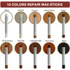 DEWEL Wood Filler Sticks, 10 counts Furniture Crayons for Scratches,