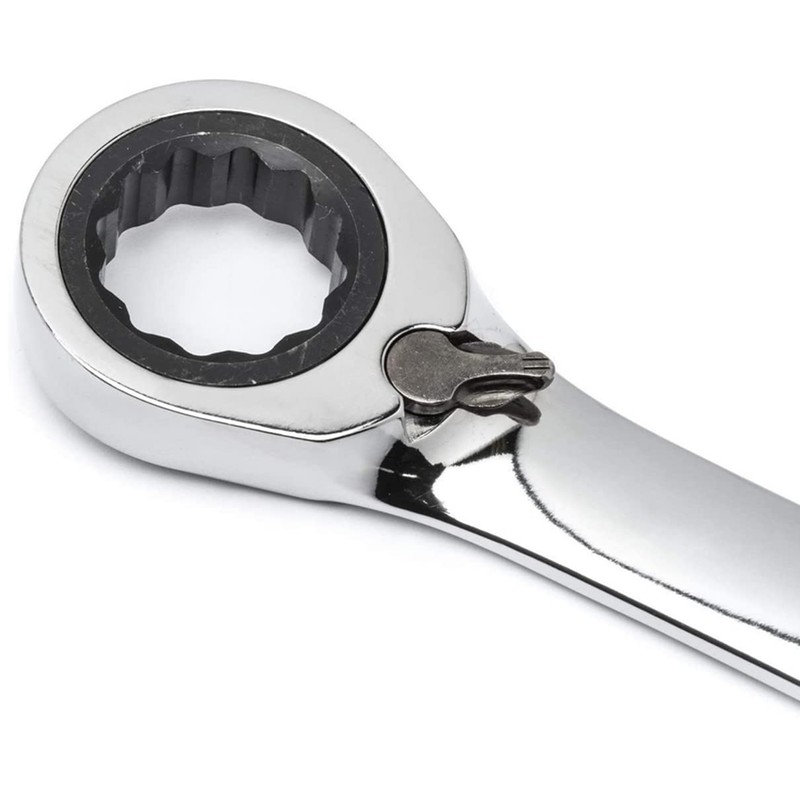 FLZOSPER 11/32-Inch SAE Reversible Geared Wrench,Box End Head 72-Tooth Reversible