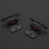 4 Pack 2 Pair Black Cabinet Hinges - 1/2 inch