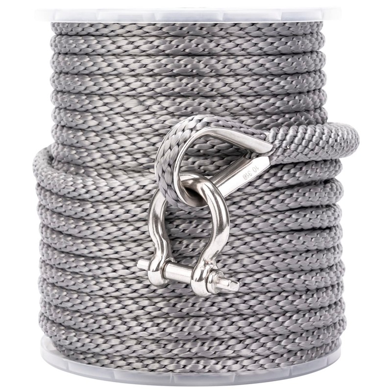 MARINE SYSTEM Made 3/8 Inch 100FT 150FT Premium Solid Braid