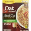 Post Better Oats Steel Cut Instant Oatmeal, whole grain, Apples