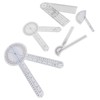 5Pcs Medical Goniometer Transparent Plastic Multifunction Joint Goniometer Set Kit