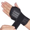 手首 サポーター 固定 7本のプレート&二重ベルトでしっかり保護 手首のカーブにフィットする設計親指負担ゼロ 就寝時 作業用 スポーツ 左 くろしょく