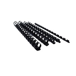 Black Plastic Binding Comb PVC 8mm 14 Rings A5 Box of 25