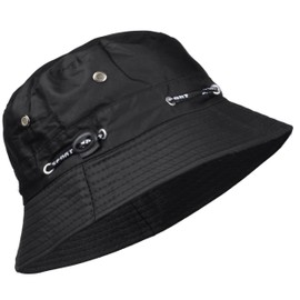 Toutacoo, Adjustable Summer Bucket Hat - Unisex Black