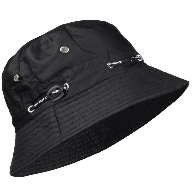 Toutacoo, Adjustable Summer Bucket Hat - Unisex Black