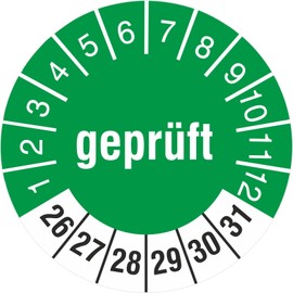 2026-31 Test Labels 30 mm Diameter Pack of 100