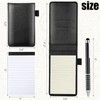 10pcs Mini Black Pocket Notepad Holder Set, Small Notebook Holder
