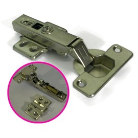Dia 1.5inches(35mm) Cup Size (Hole) Euro Style Hydraulic Soft Close Clip-on Fast-Mounted Hinge for Kitchen Morden Simple Cabinet Door (Full Overlay)