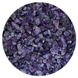 Wholesale Natural Semi Tumbled Amethyst Gemstone Chips, Crushed Mini Crystals, Undrilled Crystal Chips (Amethyst, 0.5 Pound)