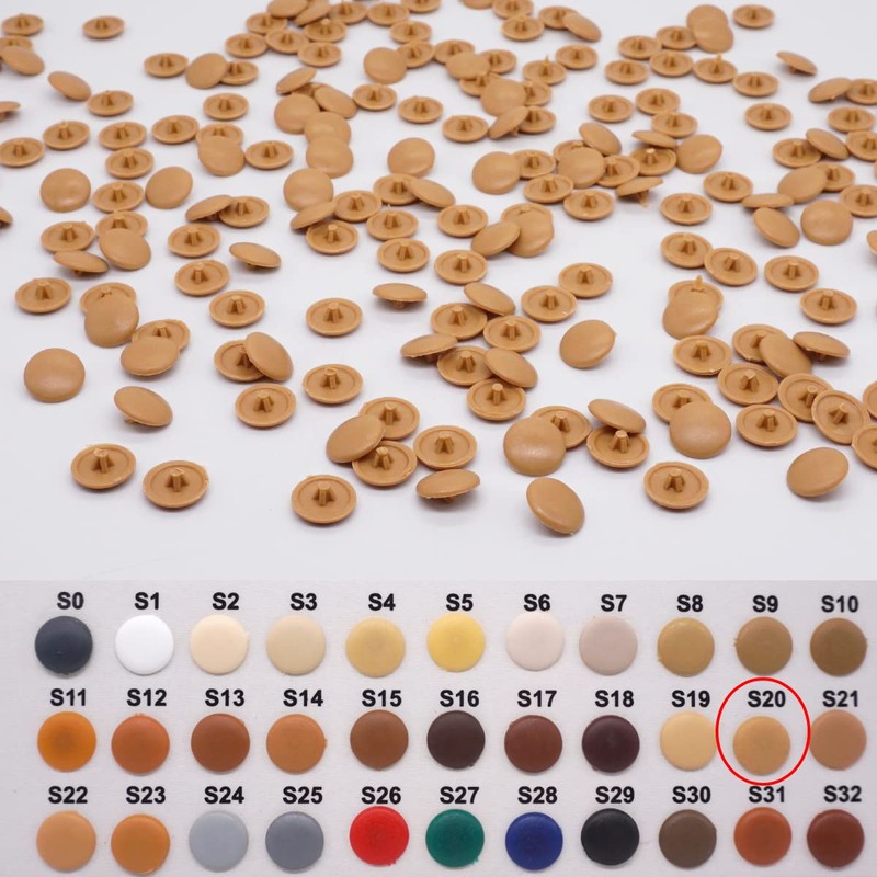 Pack of 50 Pozidriv Screw Lids 12mm Diameter Pozidriv Head
