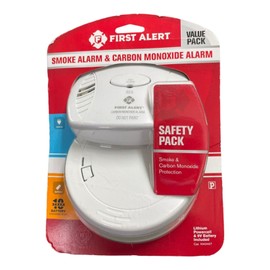 First Alert NEW Pack First Alert 1042407 Smoke Alarm and Carbon Monoxide Alarm White Safety