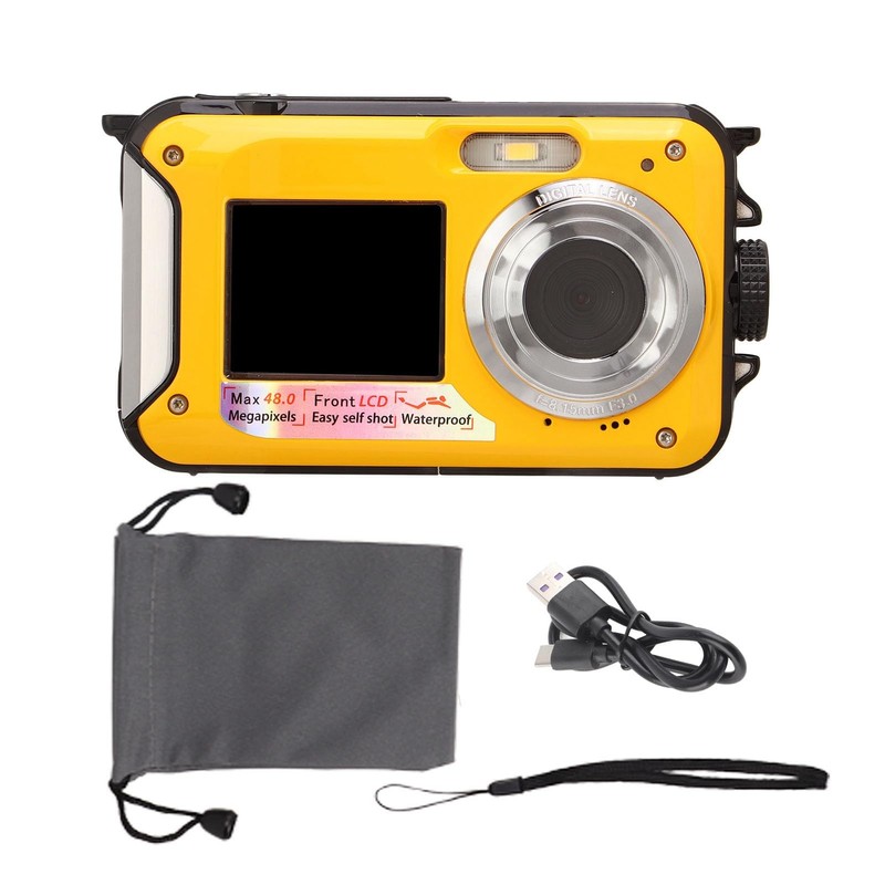Underwater Cameras Full HD 2.7K 48MP 10ft Waterproof Underwater Digital