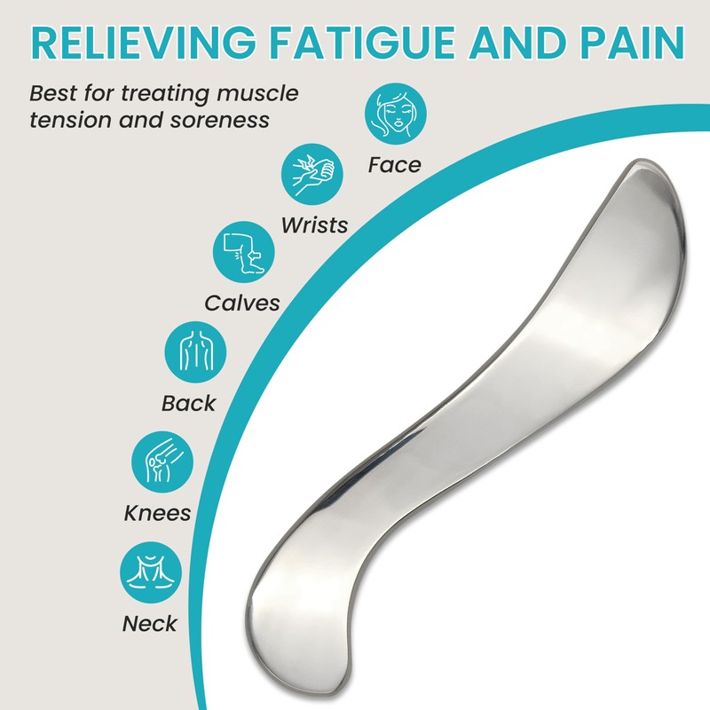 Stainless Steel Muscle Scraper Tools, Myofascial Release, Soft Tissue Massage,