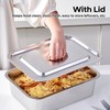 4-Piece 4 Inch Extra Deep Lasagna Pan with Lid, 11x14.2-Inch
