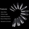 Mwoot 600 Pieces French False Nail Tips, Long Stiletto Sharp