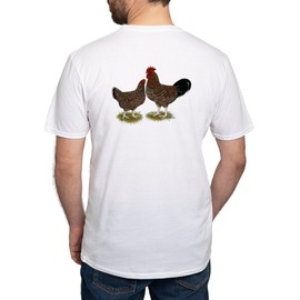CafePress Speckled Sussex Chickens Fitted T Shirt Men's Semi-Fitted Classic T-Shirt White