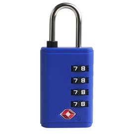 TSA Approved Combination Padlocks for Luggage, Security Lock, Black (Blue)