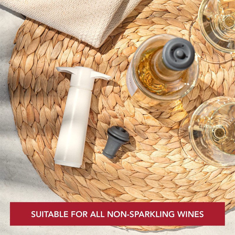 Vacu Vin Original Wine Saver with 2 Vacuum Stoppers –