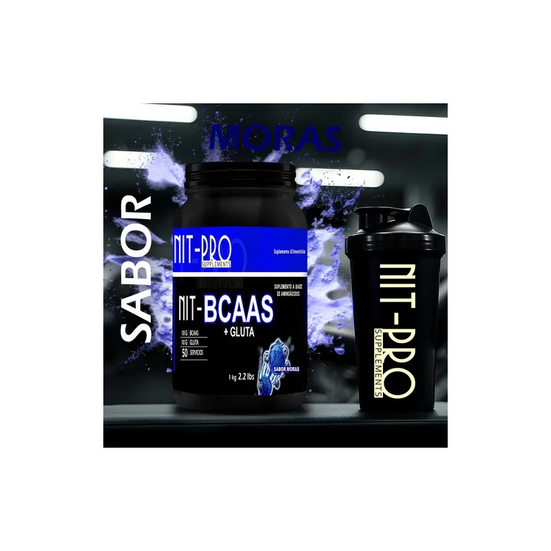 Aminoácidos Suplemento Bcaas + Glutamina Nit-pro 1kg 50serv
