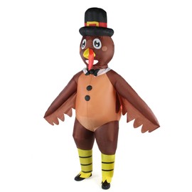 ADOMI Thanksgiving Inflatable Turkey Costume Outfit Adult Men Funny Blow up Turkey Costume Inflatable Suit Holiday Party