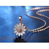COLORFUL BLING 14K Gold Plated Sunflower Necklace Cubic Zircon Gold