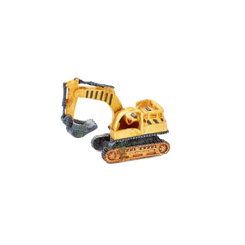 Excavator Digger Yellow Fish Tank Ornament Aquarium Decoration