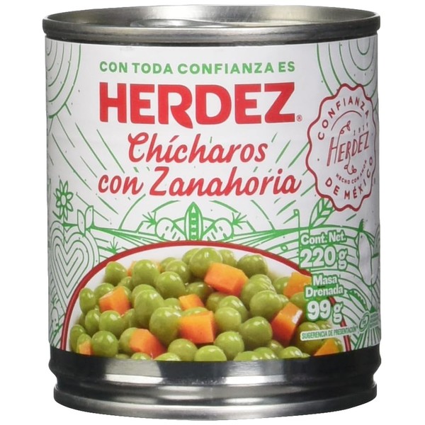 Herdez Chícharos con Zanahoria, 220 g