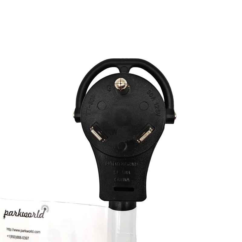 Parkworld 78844 RV 30A 3-Prong Plug NEMA TT-30P to 10-30R