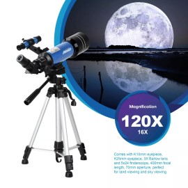 AOMEKIE Professional Astronomical Telescope with High Tripod Travel Bag Adults Kids Gift
