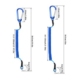 Dreamtop 12pcs Fishing Tool Lanyard Fishing Coiled Lanyard Heavy Duty Coiled Lanyard Retractable Fishing Lanyard with Stainless Steel Clip Kayak Lanyard Tool Multi-Colored Fishing Safety Rope
