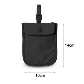 HsentimenH Travel Bra Purse for Women, Bra Bag, Undercover Hidden Bra Purse, Anti-Theft Bra Wallet with Adjustable Elastic Band, Hidden Stash Pocket Purse for Travel and Sports, black, /