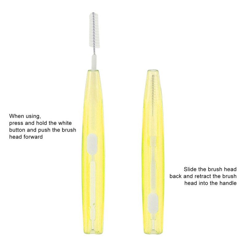 60Pcs Interdental Brush Practical Slim Braces Cleaner with PP Handle