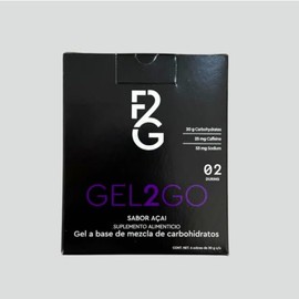 Fuel2Go Gel Energetico Sabor Acai (Caja de 6 x 30gr) | 20g de Carbohidratos de liberacion escalonada + Electrolitos (Sodio 53mg y Potasio 27mg) + 25mg