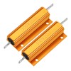 uxcell Aluminum Case Resistor 100W 2 Ohm Wirewound Yellow for