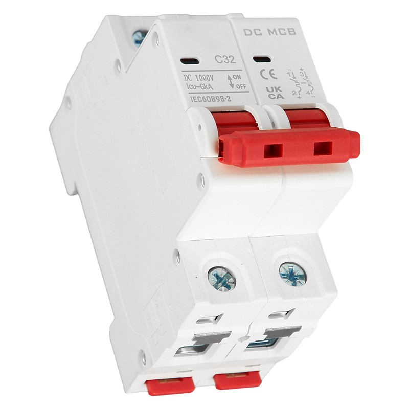 DC Miniature Circuit Breaker 2P 32A DIN Rail Mount DC1000V