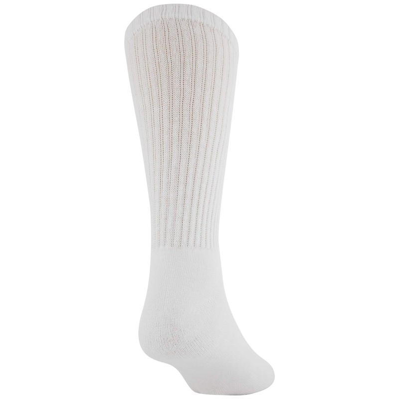 GOLDTOE Men's 656S Cotton Crew Athletic Socks, Multipairs, White (6-Pairs),