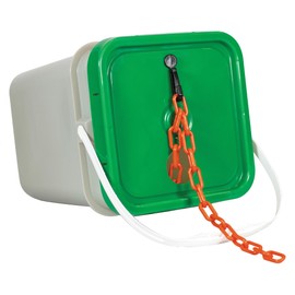 Mr. Chain Plastic Barrier Chain Pail, Traffic Orange, 1.5-Inch Link Diameter, 300-Foot Length (30013-P)