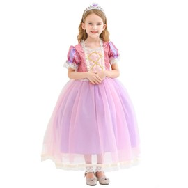 CREDIBLE F5551 Princess Dress, Children, Cosplay, Costume, Costume, Recital, Halloween, Purple x Pink, 43.3 inches (110 cm)