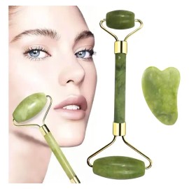 Kit Rodillo Y Piedra Gua Sha Masajeadora Anti-arrugas Kit 2 pzs                                                                                       